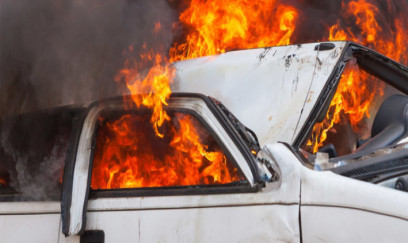 Samuxda “Mercedes” markalı yük avtomobili yanıb 