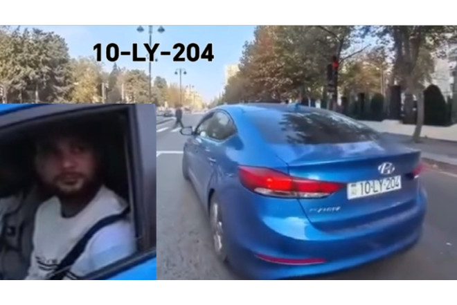 Qəza törədən sürücü kameraya düşdüyünü anlayıb hadisə yerindən qaçdı - VİDEO