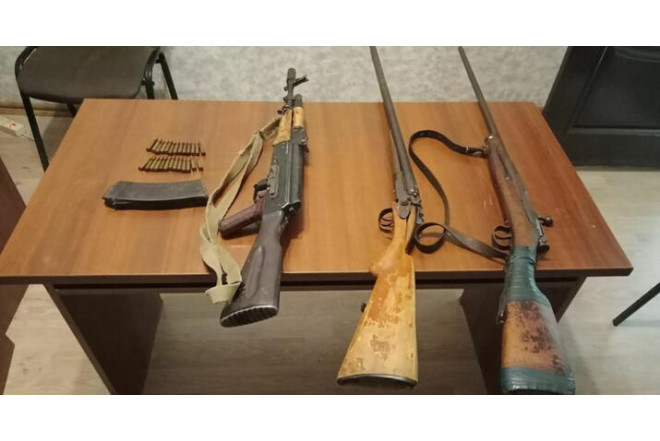 Polis paytaxt və regionlarda qanunsuz silah-sursat aşkarladı