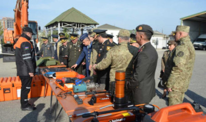 Hərbi İdarəetmə İnstitutunun dinləyiciləri Mülki müdafiə qoşunlarında olublar 