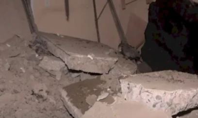 Goranboyda mənzilin tavanı çökdü, xəsarət alan var 