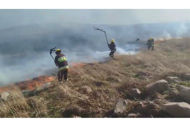 Gədəbəydə dağlıq ərazidə yanğın oldu 