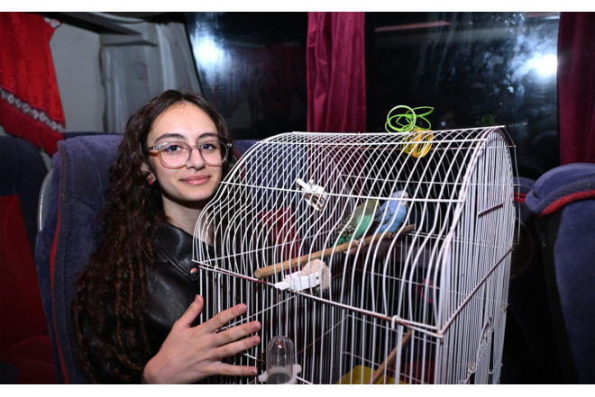 Kəndə qayıdış: sahibi ilə birlikdə geri gələn quşlar- FOTO