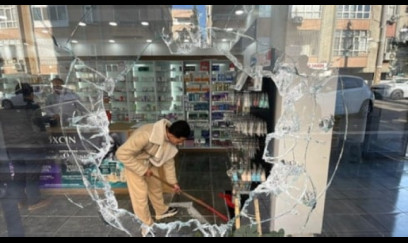 Aptekə silahlı hücum - Şübhəlilər hadisə yerindən qaçdı + FOTO