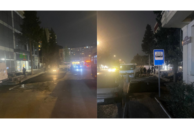 Bakıda gecə “mafiası”: Səkini kəsib parkinq düzəltdilər - FOTOLAR