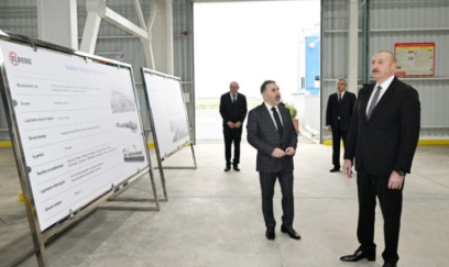 Prezident zavod açılışında - FOTOLAR