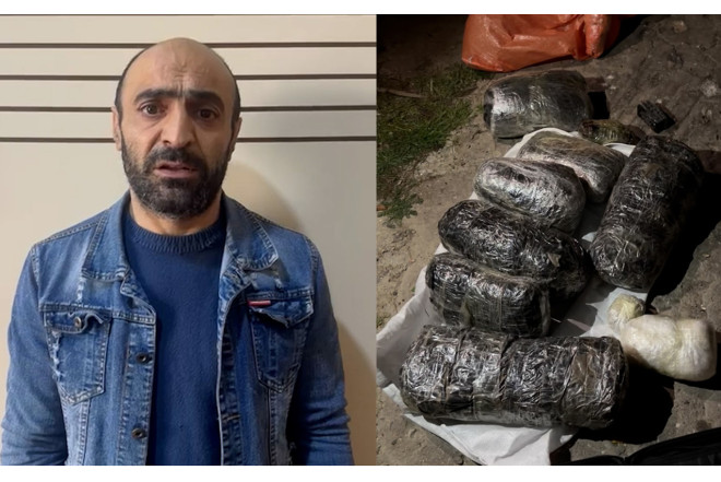 Qaradağda narkokuryerdən 11 kilo narkotik götürüldü - VİDEO
