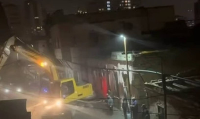 "Nizami" stansiyasının yuxarı küçələrində söküntü işlərinə başlanıldı - VİDEO