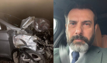 Azərbaycanlı aktyor Qazaxıstanda qəzaya düşdü - FOTOLAR