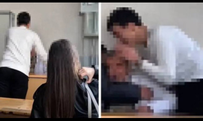 Ankara məktəbdə şagirdlər müəllimə zorakılıq edib 