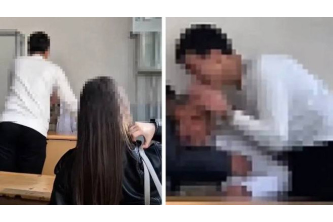 Ankara məktəbdə şagirdlər müəllimə zorakılıq edib 