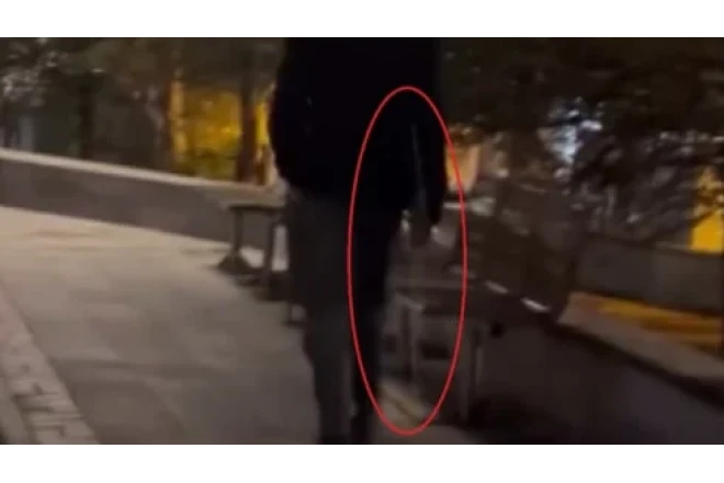 Bıçaqla gəzən gənc parkda təşviş yaratdı, polis müdaxilə etdi