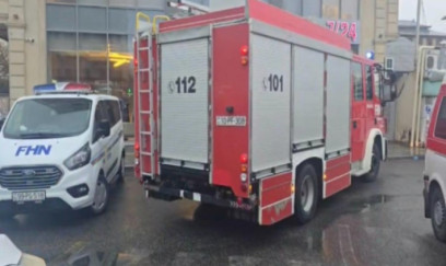 Binəqədidə obyektdə partlayış oldu - VİDEO