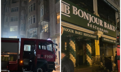 Bakıda məşhur restoran YANIB