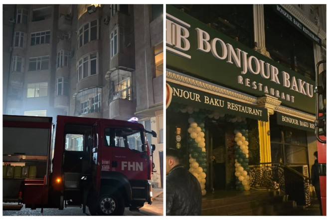 Bakıda məşhur restoran YANIB