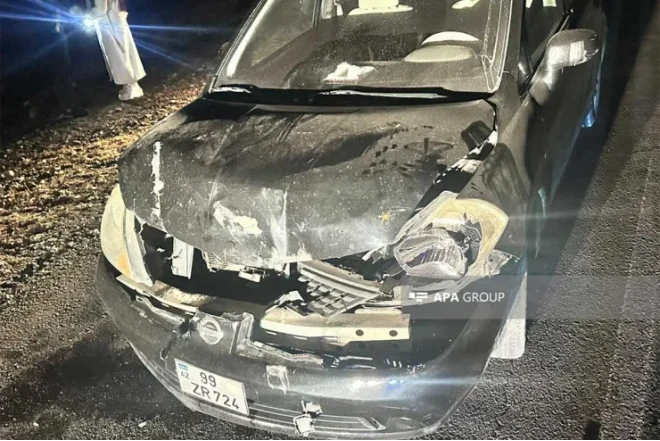 Avtomobillə eşşək arabası toqquşdu - Ağır xəsarət alanlar var-FOTO