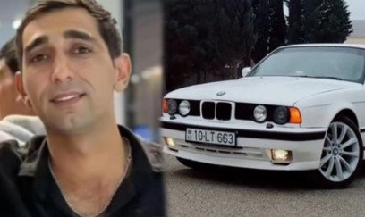 Masazırda yanmış avtomobil və sürücünün görüntüləri yayıldı - VİDEO