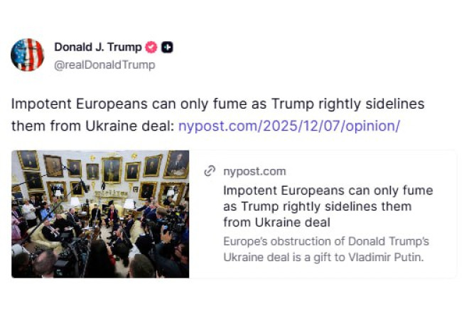 Tramp: “Avropalılar yalnız qəzəblənə bilər” 