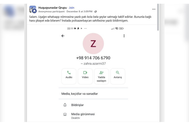 Uşaqlara narkotik təklifi: İran nömrələrindən mesajlar göndərilir - FOTO