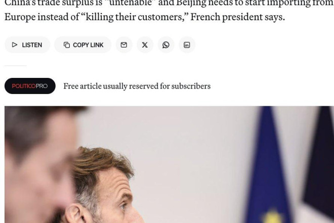 Makron: “Avropa sənayesi ölüm-qalım mərhələsindədir” 