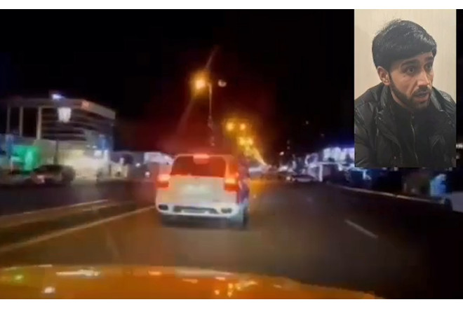 Bakıda “Porsche” ilə avtoxuliqanlıq edən sürücü həbs olundu - VİDEO