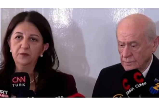 DEM Partinin İmralı heyəti MHP lideri Bahçeli ilə görüşdü - Sülh Qanunu müzakirə olundu