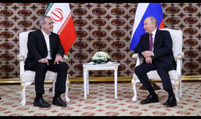 Aşqabadda Putin və Pezeşkian arasında görüş olub