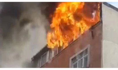 Binanın damında yanğın - Yaralılar var