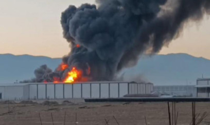 Türkiyədə fabrikdə güclü yanğın baş verib 