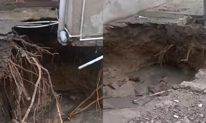 Yaşayış evi qəfil çöktü – ev istifadəsiz qaldı