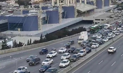Bakıda bu yollarda tıxac var - SİYAHI