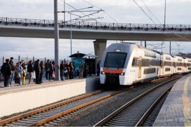 Dərnəgül dəmir yolu dayanacağının tikintisi davam etdirilir - VİDEO