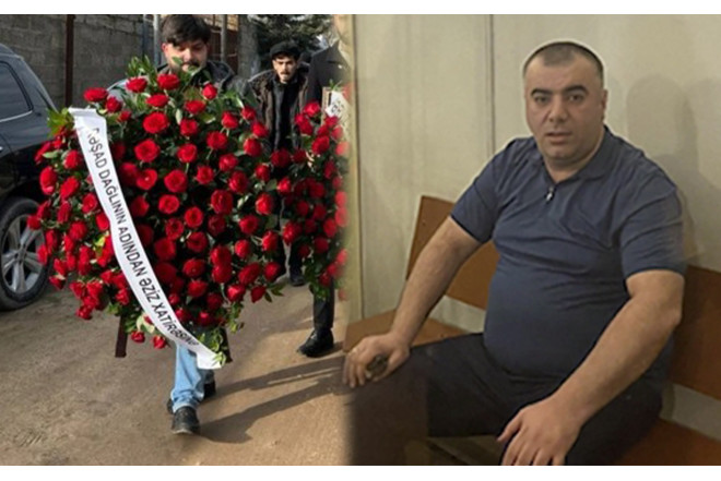 Rəşad Dağlı Kərimin dəfninə əklil göndərdi - FOTO