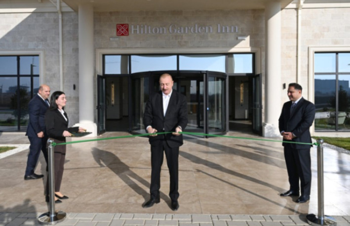 Ağdamda  “Hilton Garden Inn Agdam” hoteli istifadəyə verildi - YENİLƏNİB + FOTOLAR