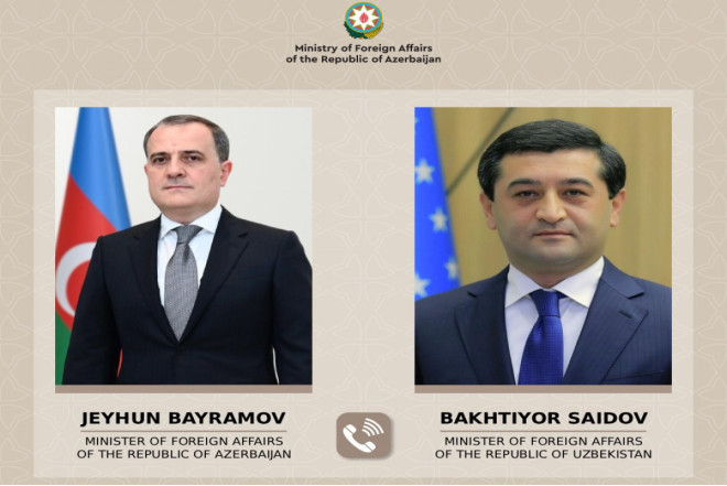 Azərbaycan və Özbəkistan xarici işlər nazirləri telefonla danışıb 