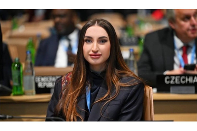 Alena Əliyeva təqdimat mərasimdən paylaşım edib