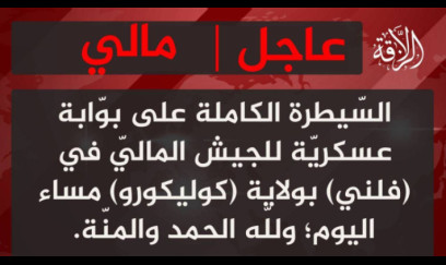 Malidə hərbi qruplaşma hərbi mövqeni nəzarətə götürdüyünü açıqladı 