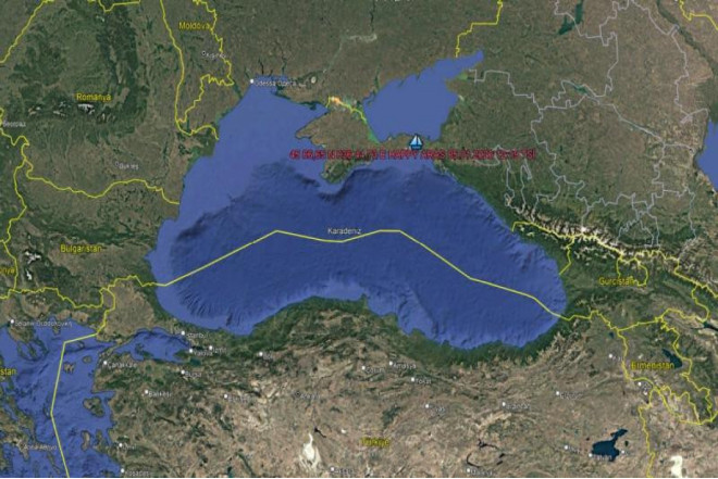 Türkiyəyə məxsus gəmi Qara dənizdə saya oturub 