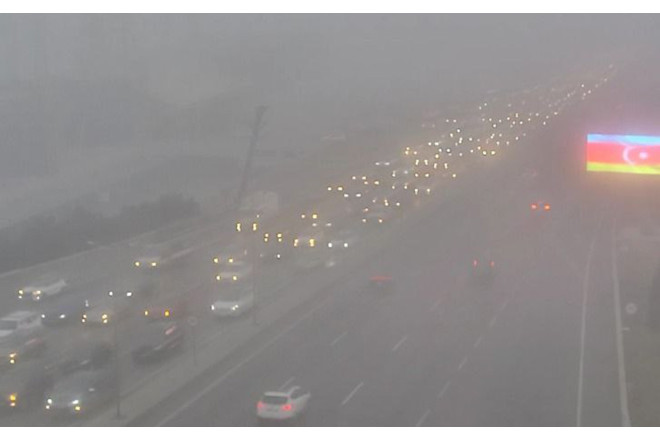 Bakı yollarındakı vəziyyət - FOTOLAR