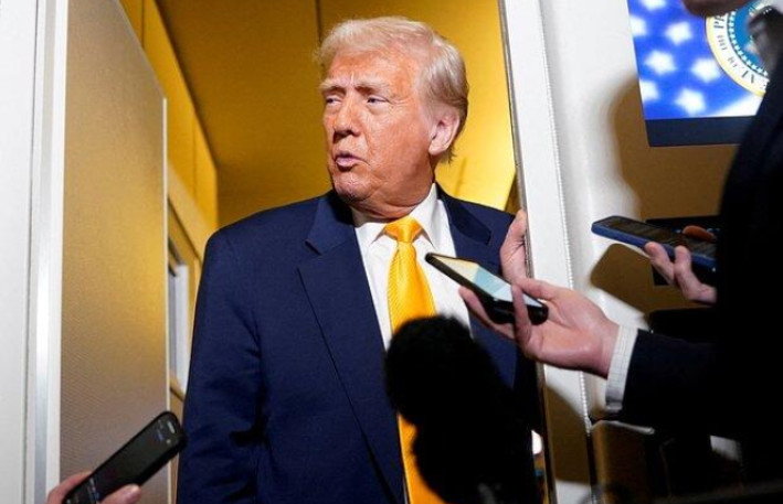 Tramp Azərbaycanın xəbər kanalından paylaşım etdi - FOTO