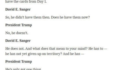 Tramp: Zelenskinin yeganə dayağı mənəm 