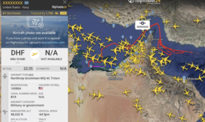 ABŞ hərbi təyyarəsi İran sahillərində 