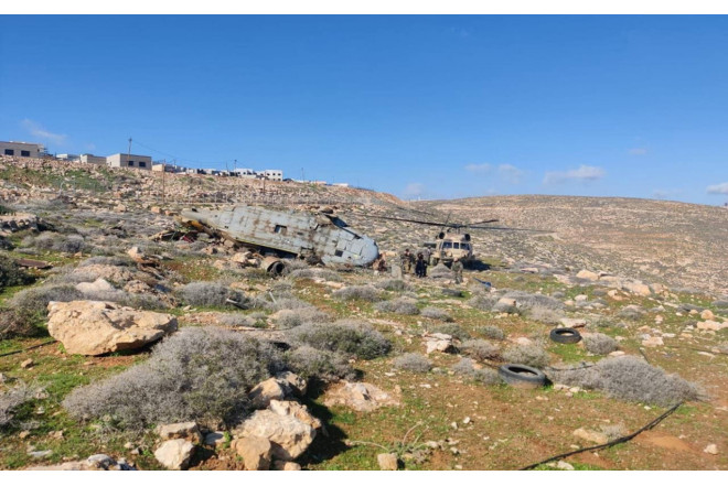 İsrailə məxsus helikopter qəzaya düşdü - VİDEO