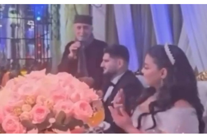 Alim Qasımov nəvəsinin toyunda rep dedi - VIDEO