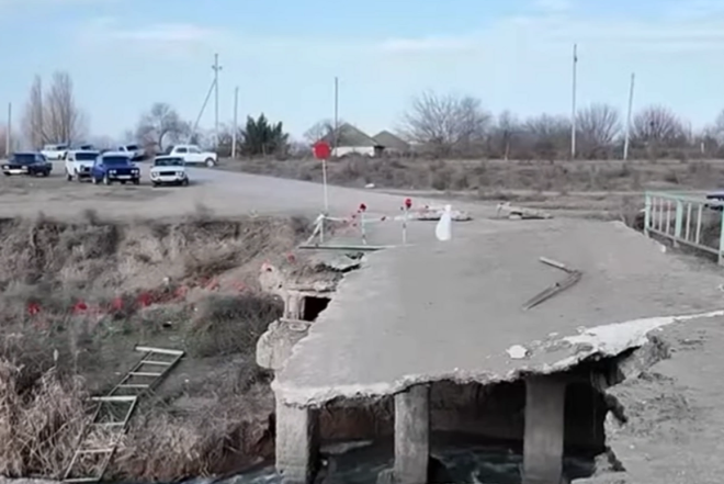 Sabirabadda uçan körpü yenidən tikiləcək 