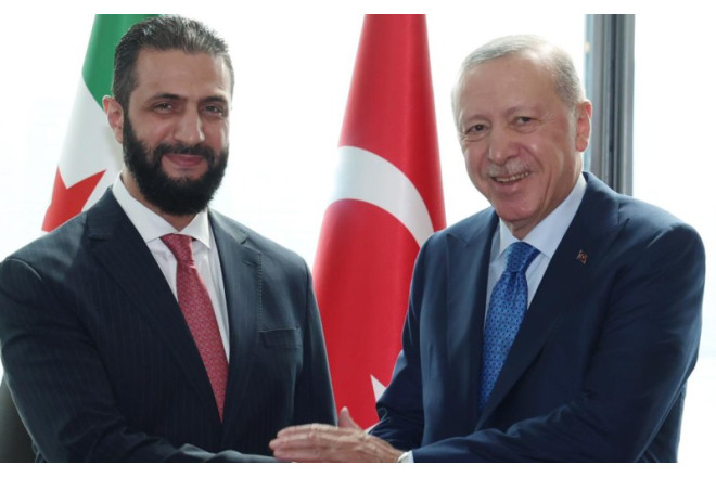 Ərdoğan Şaraa ilə Suriyadakı vəziyyəti müzakirə etdi