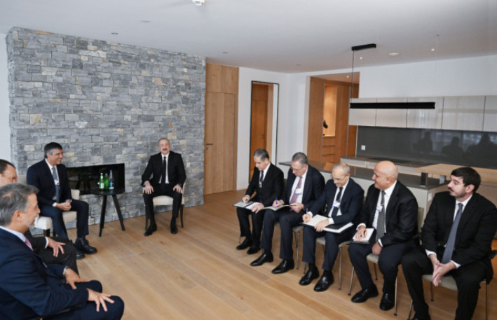 Prezident İlham Əliyev Davosda Braziliyanın “BTG Pactual” şirkətinin sədri ilə görüşüb 