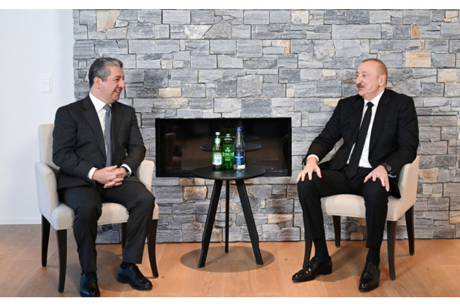 Prezident Davosda onlarla görüşdü - FOTOLAR+ YENİLƏNİR