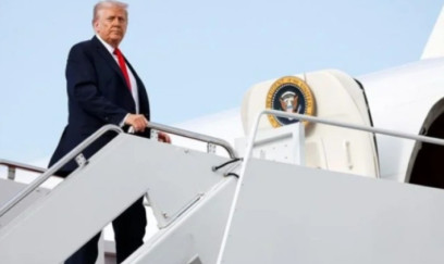 Trampın təyyarəsi İsveçrəyə çatdı - YENİLƏNİB