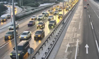 Aeroport yolunda buzlanma: hərəkət çətinləşdi